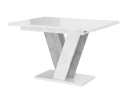 Asztal Goodyear 125 (Fényes fehér + Szürke)