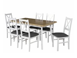 Маса и столове за трапезария Victorville 223 (Grandson дъб + Бял)