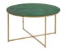 Klubska mizica Oakland F108 (Zeleni marmor + Zlata)