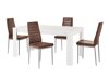 Маса и столове за трапезария Denton 604 (Кафяв + Сребро)
