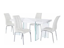 Маса и столове за трапезария Denton 1110 (Бял)