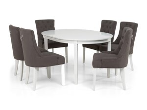 Маса и столове за трапезария Bloomington 195 (Сив + Бял)