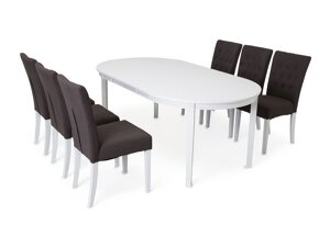 Маса и столове за трапезария Scandinavian Choice 555 (Сив + Кафяв)