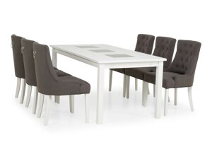 Маса и столове за трапезария Scandinavian Choice 571 (Сив + Бял)