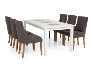 Маса и столове за трапезария Scandinavian Choice 571 (Сив + Кафяв)
