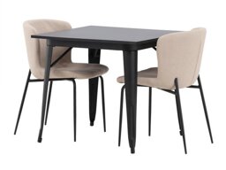 Маса и столове за трапезария Dallas 3362 (Beige + Черен)