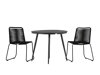 Asztal és szék garnitúra Dallas 3782 (Fekete)