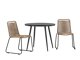 Tisch und Stühle Dallas 3782 (Hellbraun + Schwarz)