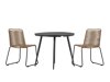 Stol i stolice set Dallas 3782 (Svijetlo smeđa + Crna)