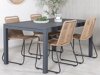Conjunto de mesa y sillas Dallas 3783 (De color marrón claro + Negro)