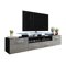 Mueble TV Charlotte 117 (Negro + Gris brillante)