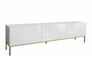 Mueble TV Merced A103 (Blanco + Blanco brillante)