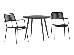 Conjunto de mesa y sillas Dallas 3784 (Negro)
