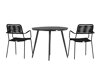 Conjunto de mesa y sillas Dallas 3784 (Negro)