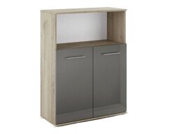 Cabinet Portland D118 (Sonoma stejar + Gloss gri)