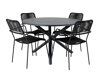 Conjunto de mesa y sillas Dallas 3729 (Negro)
