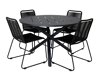 Conjunto de mesa y sillas Dallas 3728 (Negro)