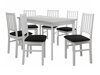 Маса и столове за трапезария Victorville 264 (Бял)
