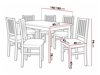 Маса и столове за трапезария Victorville 264 (Бял)