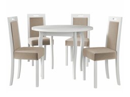 Маса и столове за трапезария Victorville 271 (Бял)