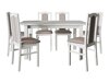 Маса и столове за трапезария Victorville 273 (Бял)