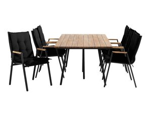 Conjunto de mesa y sillas Comfort Garden 1572 (Negro)