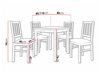Маса и столове за трапезария Victorville 275 (Бял)