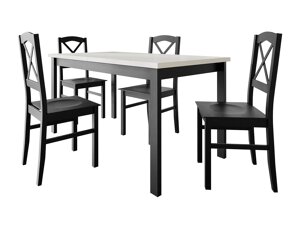 Маса и столове за трапезария Victorville 280 (Черен + Бял)