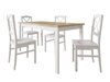 Маса и столове за трапезария Victorville 281 (Бял + Сонома дъб)