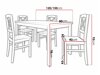 Маса и столове за трапезария Victorville 281 (Бял + Artisan дъб)