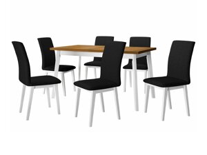 Маса и столове за трапезария Victorville 285 (Grandson дъб + Бял)