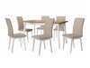 Маса и столове за трапезария Victorville 285 (Artisan дъб + Бял)