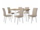 Маса и столове за трапезария Victorville 285 (Artisan дъб + Бял)