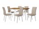 Маса и столове за трапезария Victorville 285 (Grandson дъб + Бял)