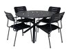 Conjunto de mesa y sillas Dallas 3847 (Negro)
