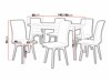 Маса и столове за трапезария Victorville 291 (Artisan дъб + Бял)