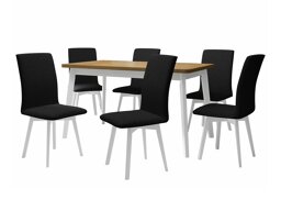 Маса и столове за трапезария Victorville 291 (Сонома дъб + Бял)