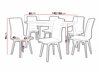 Маса и столове за трапезария Victorville 291 (Grandson дъб + Бял)
