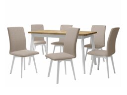 Маса и столове за трапезария Victorville 291 (Artisan дъб + Бял)