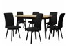 Маса и столове за трапезария Victorville 292 (Artisan дъб + Черен)