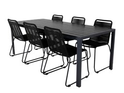 Laua ja toolide komplekt Dallas 3860 (Must)