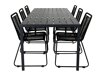 Conjunto de mesa y sillas Dallas 3860 (Negro)