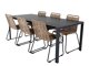 Conjunto de mesa y sillas Dallas 3860 (Beige + Negro)