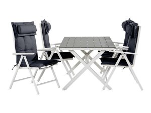 Stalo ir kėdžių komplektas Comfort Garden 1489 (Pilka)