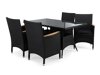 Σετ Τραπέζι και καρέκλες deNoord 277 (Μαύρο)