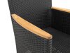 Σετ Τραπέζι και καρέκλες deNoord 277 (Μαύρο)