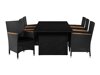 Σετ Τραπέζι και καρέκλες deNoord 282 (Μαύρο)