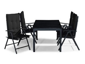 Conjunto de mesa y sillas Comfort Garden 1410 (Negro)
