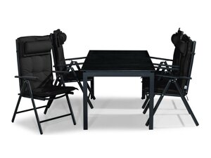 Laua ja toolide komplekt Comfort Garden 1411 (Must)