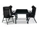 Conjunto de mesa e cadeiras Comfort Garden 1411 (Preto)